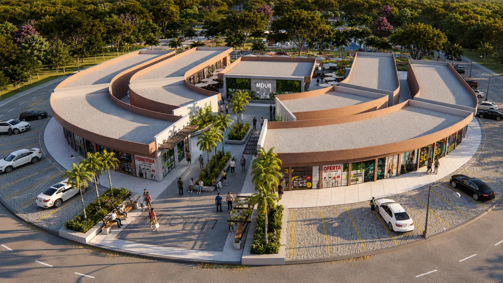 Centro comercial proyectado en Manantiales del Urubó 2